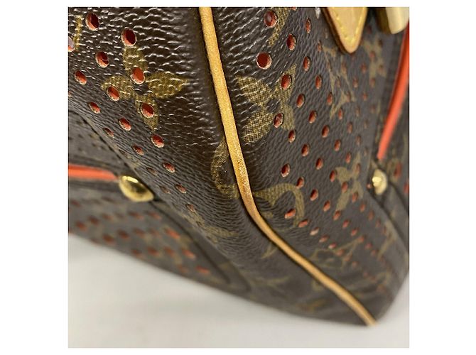 Sac à main Louis Vuitton Monogram Perfo Speedy 30 Orange - vue 7