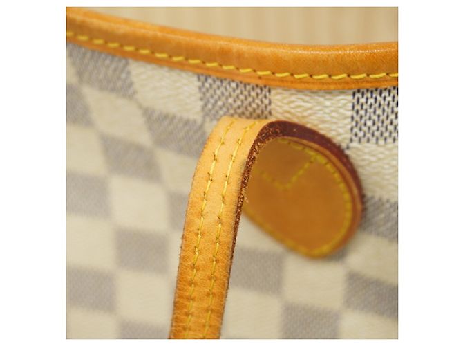 Bolso Tote Louis Vuitton Damier Azur Neverfull PM Blanco - vista 10