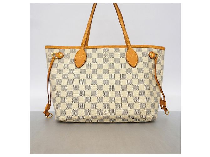 Bolso Tote Louis Vuitton Damier Azur Neverfull PM Blanco - vista 11