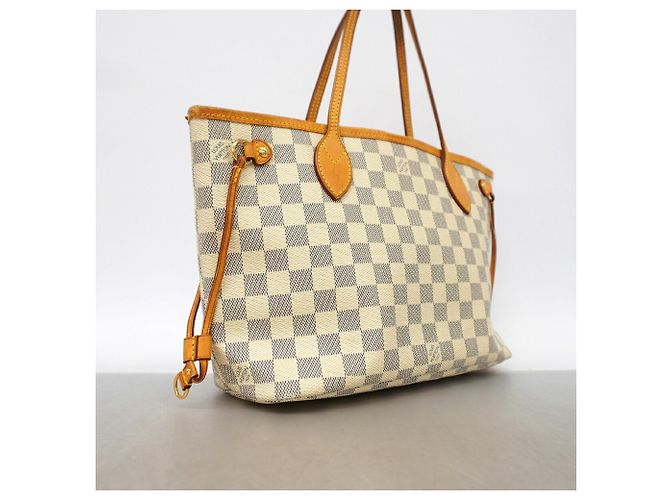 Bolso Tote Louis Vuitton Damier Azur Neverfull PM Blanco - vista 2