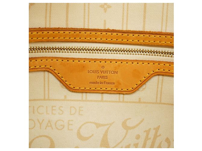 Bolso Tote Louis Vuitton Damier Azur Neverfull PM Blanco - vista 5