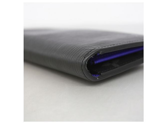 Portafoglio lungo Louis Vuitton Monogram Eclipse in pelle Epi Nero - vista 6