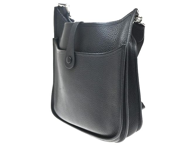 Hermès Bolsa Hermes Evelyne Gen III Clemence PM Preto - vista 4