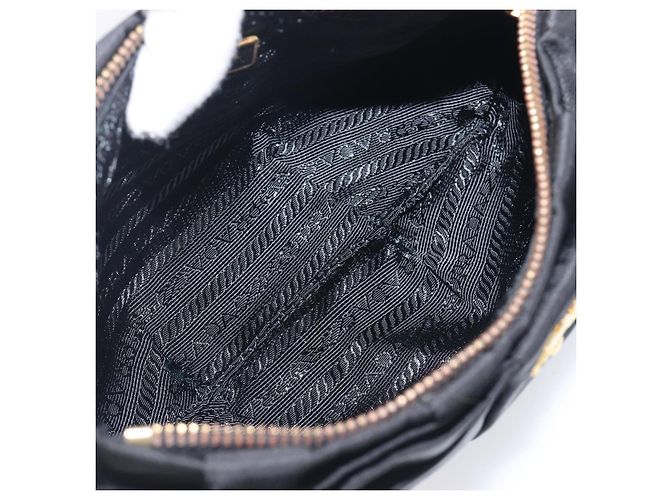 Porta-moedas de pulso Prada Bow Tessuto Small Preto - vista 5