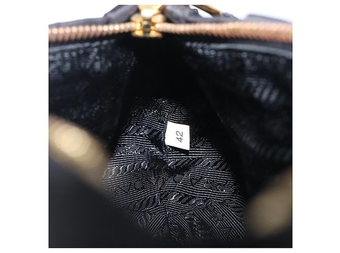 Porta-moedas de pulso Prada Bow Tessuto Small Preto - vista 7