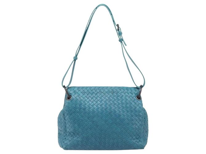 Bottega Veneta Adjustable Flap Intrecciato Nappa Medium Blau - Ansicht 2