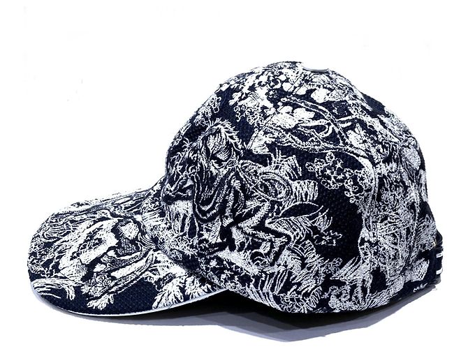 Cappellino da baseball in tela di cotone Christian Dior Nero Bianco - vista 2