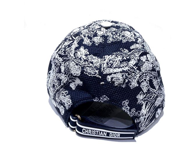 Cappellino da baseball in tela di cotone Christian Dior Nero Bianco - vista 3
