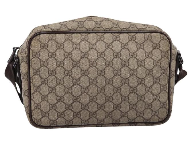 Bolsa Messenger Gucci com bolso frontal com zíper em GG Coated Canvas medium Bege - vista 2
