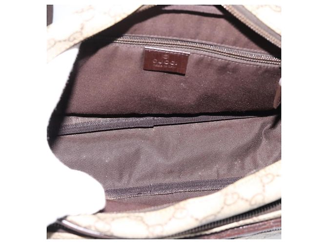 Bolsa Messenger Gucci com bolso frontal com zíper em GG Coated Canvas medium Bege - vista 5