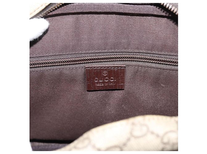 Bolsa Messenger Gucci com bolso frontal com zíper em GG Coated Canvas medium Bege - vista 6