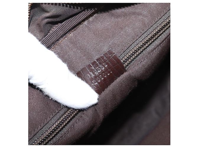 Bolsa Messenger Gucci com bolso frontal com zíper em GG Coated Canvas medium Bege - vista 7