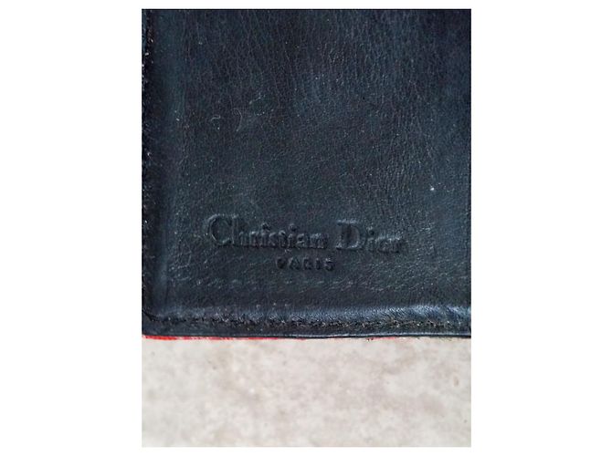 Cartera Christian Dior Addict de lona y cuero Negro Roja - vista 10