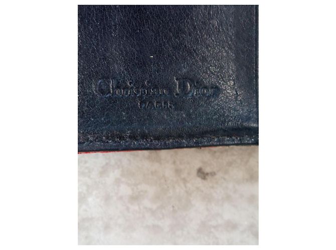 Cartera Christian Dior Addict de lona y cuero Negro Roja - vista 7