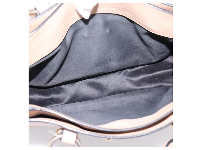 Miu Miu Madras Convertible Lock Leather Small Beige - vista 5