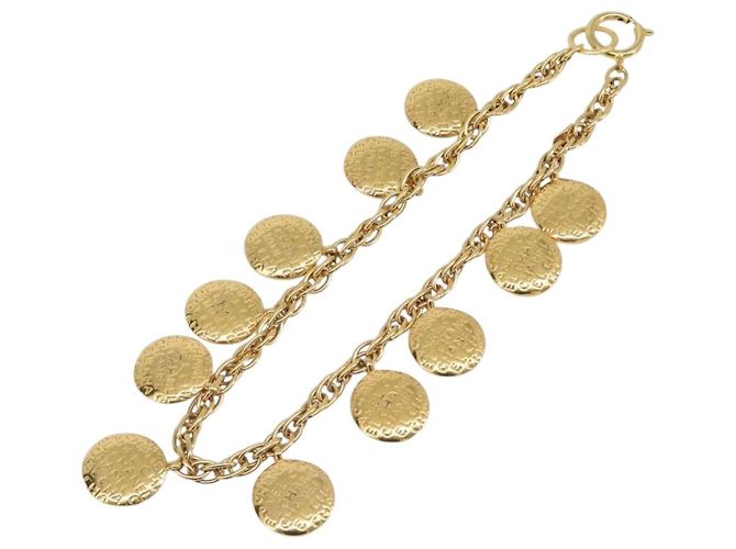 Chanel Vintage Diamond Coco Mademoiselle Long Metal Golden - Ansicht 2