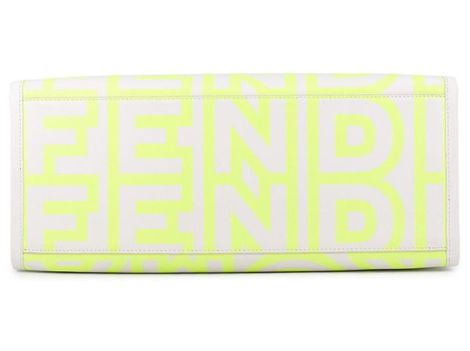 Bolso Tote Fendi Sunshine Medium Blanco Amarillo - vista 3