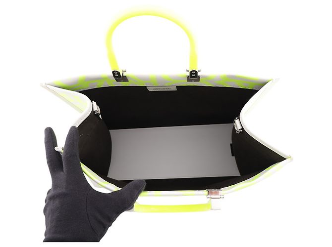 Bolso Tote Fendi Sunshine Medium Blanco Amarillo - vista 6
