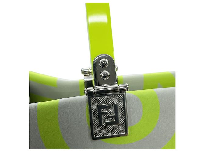 Bolso Tote Fendi Sunshine Medium Blanco Amarillo - vista 9