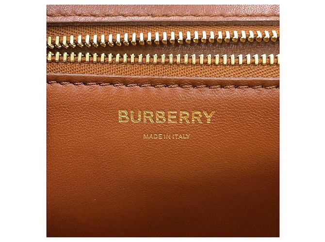 Borsa a tracolla con catena Burberry TB Medium Marrone Bianco - vista 17