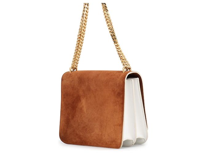 Borsa a tracolla con catena Burberry TB Medium Marrone Bianco - vista 2