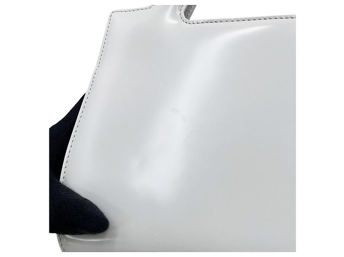 Borsa a mano in pelle Wanda Mini Salvatore Ferragamo Bianco - vista 9