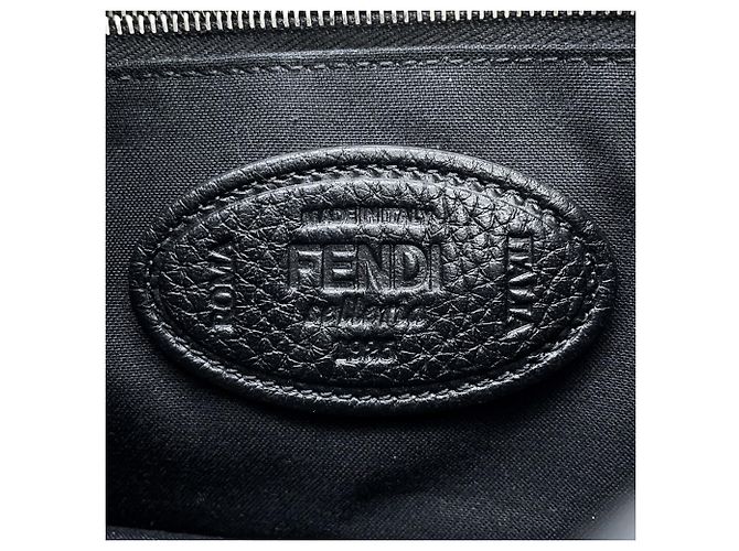 Borsa a spalla Fendi Selleria Baguette Clutch Nero - vista 10