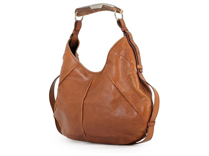Borsa a tracolla in pelle Mombasa Yves Saint Laurent Marrone - vista 2