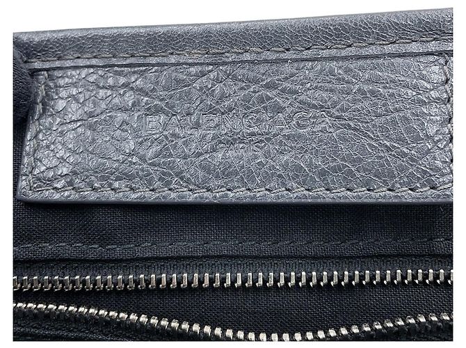 Borsa Balenciaga in pelle e tela grigia Marrone - vista 15