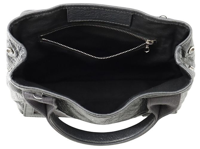 Borsa Balenciaga in pelle e tela grigia Marrone - vista 6