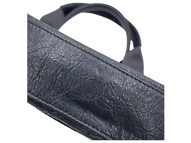 Borsa Balenciaga in pelle e tela grigia Marrone - vista 8