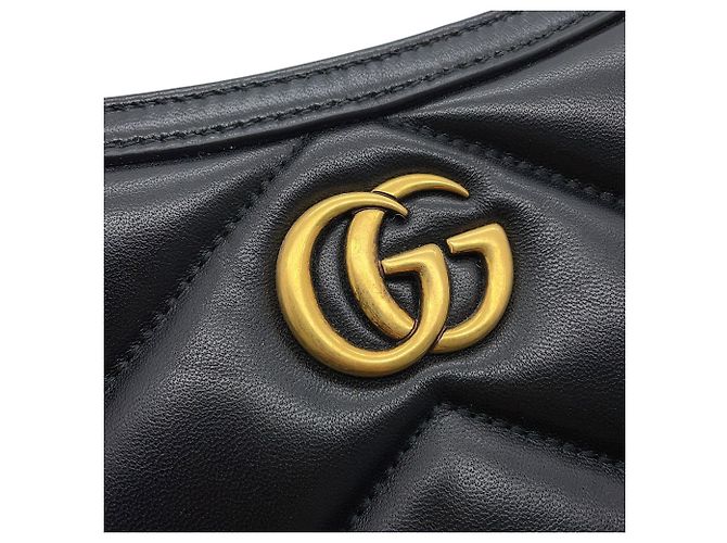 Borsa a tracolla Gucci GG Marmont Small in pelle matelassé Nero - vista 11