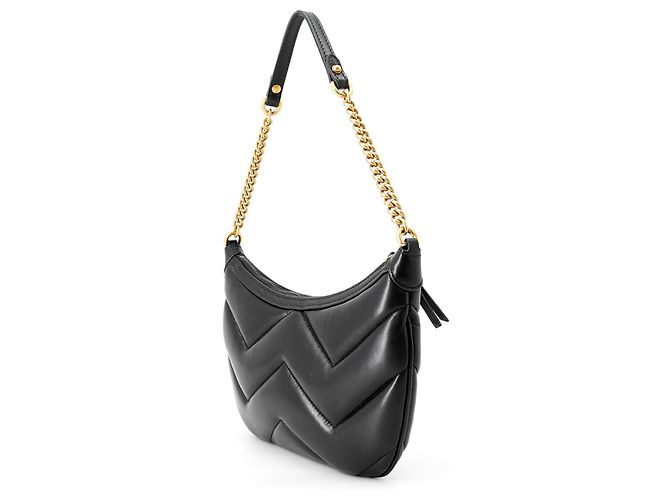 Borsa a tracolla Gucci GG Marmont Small in pelle matelassé Nero - vista 2