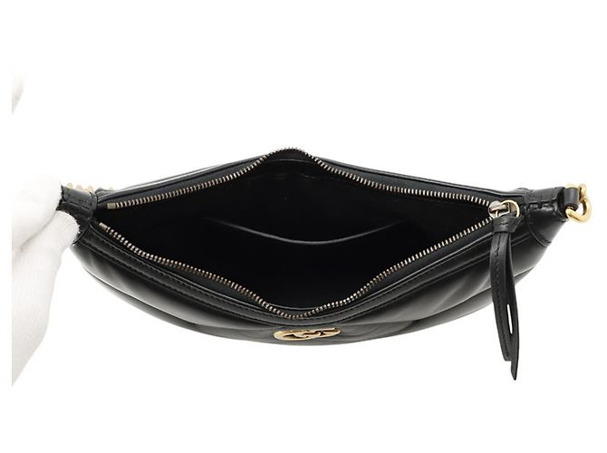 Borsa a tracolla Gucci GG Marmont Small in pelle matelassé Nero - vista 5
