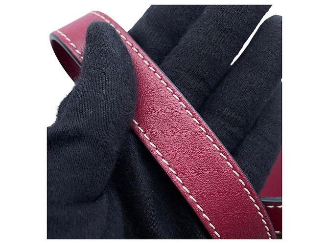 Sac à main en cuir Loewe Hammock Small Bordeaux - vue 13