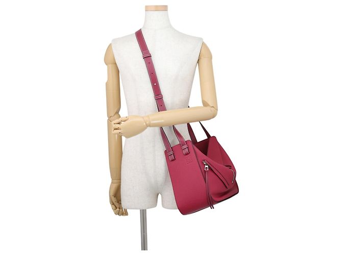 Sac à main en cuir Loewe Hammock Small Bordeaux - vue 5