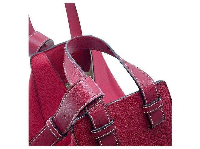 Sac à main en cuir Loewe Hammock Small Bordeaux - vue 9
