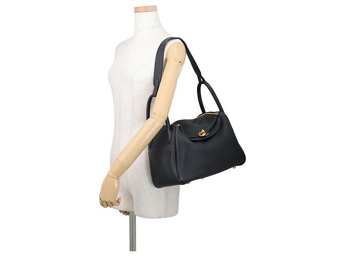 Hermès Sac à main Hermes Lindy 30 Noir - vue 4