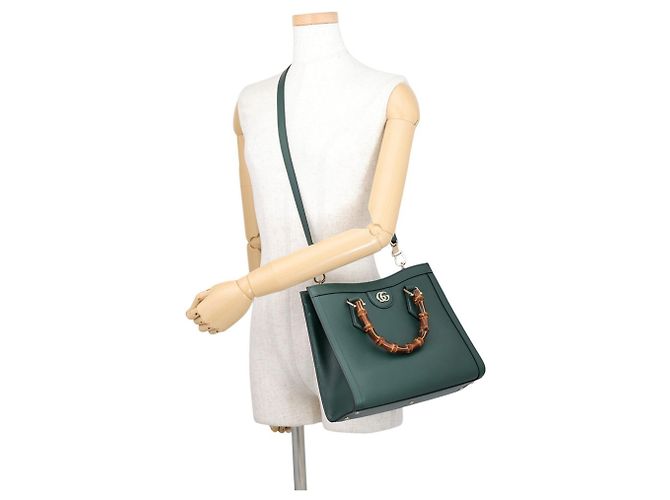 Gucci Diana Bamboo Tote Handtasche Medium Grün - Ansicht 5