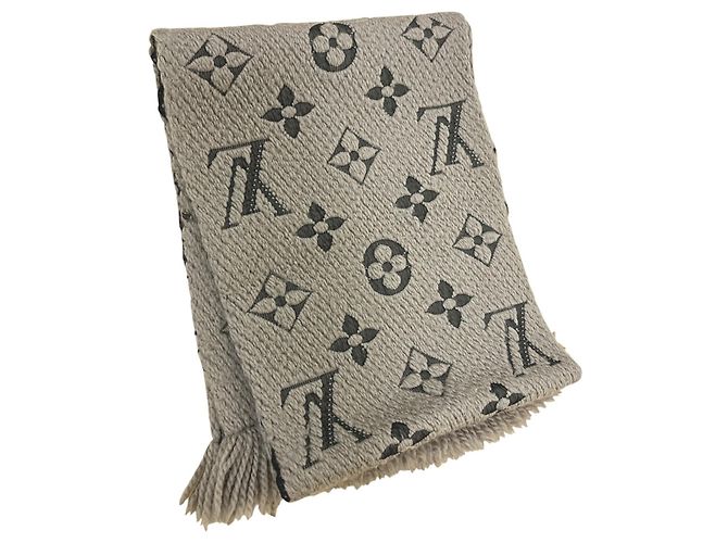 Estola de Lã e Seda Monogram Louis Vuitton Bege - vista 2