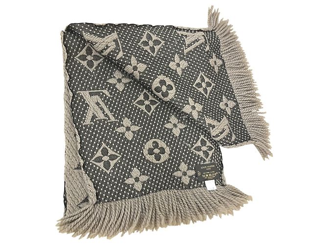 Estola de Lã e Seda Monogram Louis Vuitton Bege - vista 3