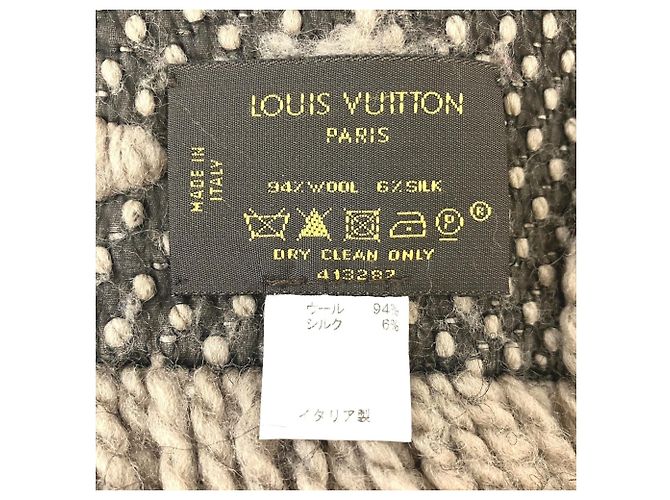 Estola de Lã e Seda Monogram Louis Vuitton Bege - vista 4