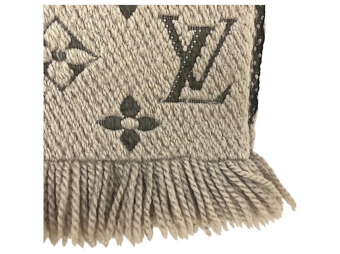 Estola de Lã e Seda Monogram Louis Vuitton Bege - vista 6