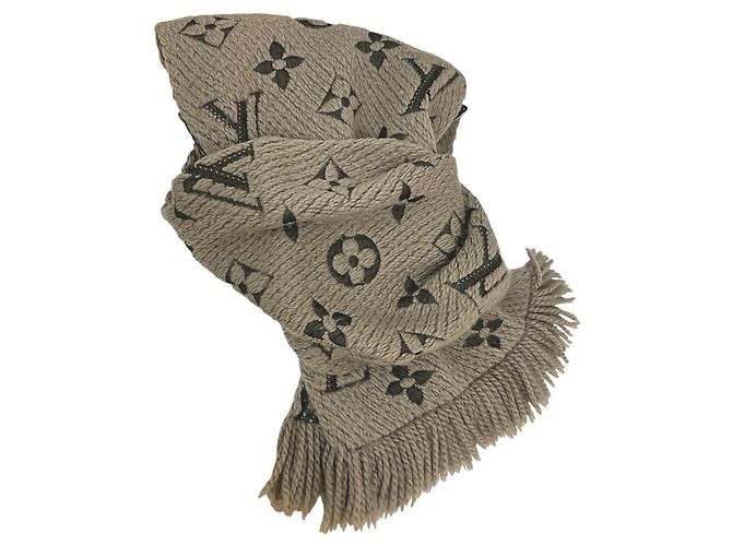 Estola de Lã e Seda Monogram Louis Vuitton Bege - vista 7