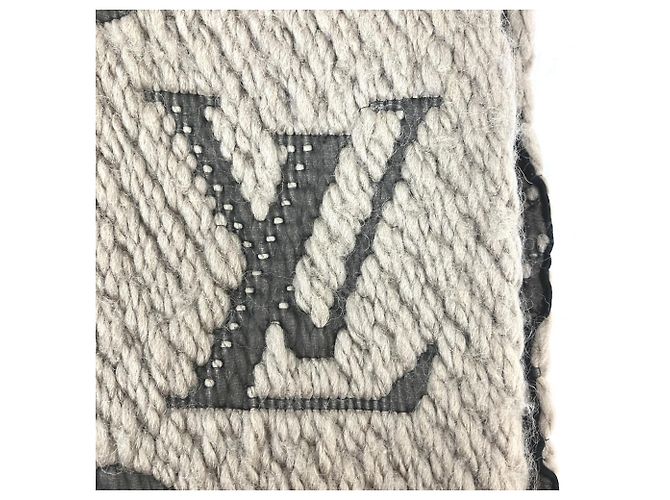Estola de Lã e Seda Monogram Louis Vuitton Bege - vista 8