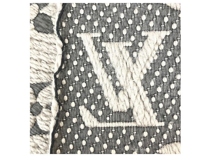 Estola de Lã e Seda Monogram Louis Vuitton Bege - vista 9