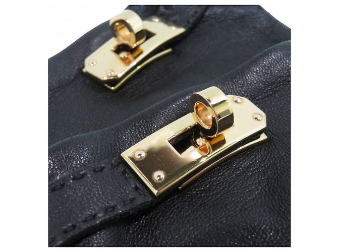 Hermès Hermes Kelly Leather Gloves Black - view 8
