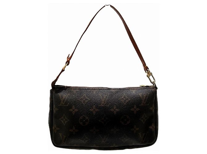 Louis Vuitton Pochette Accessoires Handbag Pouch Castaño - vista 2