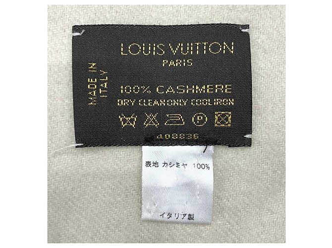 Louis Vuitton Cashmere Echarpe Jeram Scarf Beige - view 4