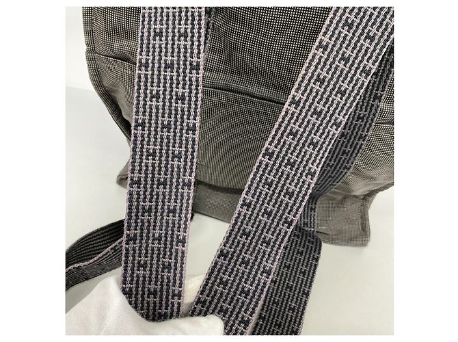 Hermès Zaino Hermes in nylon grigio Marrone - vista 10